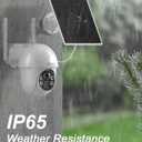 ANRAN Security Camera Wireless Outdoor, 2K Solar Outdoor Camera with 360 View, Smart Siren, Spotlights, Color Night Vision, PIR Human Detection, Pan Tilt Control, 2-Way Talk, IP65, Q1 White