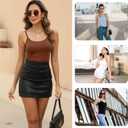 BQTQ 5 Pcs Women's Camisole Tank Top Undershirt Spaghetti Strap Basic Camisoles (Black, M)