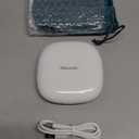 Mocado Compact LED Magnifying Travel Makeup-Mirror - 4 inches 1X/10X Magnification Small Hand Pocket Dimmable Double Sided USB Rechargeable Touch Screen, Portable Tabletop Cosmetic (White)