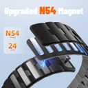 Bandletic Magnetic Silicone Band Compatible with Galaxy Watch 6 Classic Bands - 20mm No Gap Sports Strap for Watch 7 5 4 FE 40mm 44mm/for Galaxy Watch 4 Classic 43mm 47mm 42mm 46mm/Watch 5 Pro 45mm