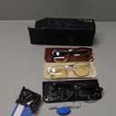 racico Computer Blue Light Blocking Glasses Blue Light Glasses Men Women, Anti Blu-Ray Clear Gaming Glasses Lenses (A1 Mattle Black/Tea/Clear)