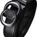 Men's Ratchet Belt Leather Belt Adjustable for Men Gift 1 3/8-Cut for Perfect Fit
