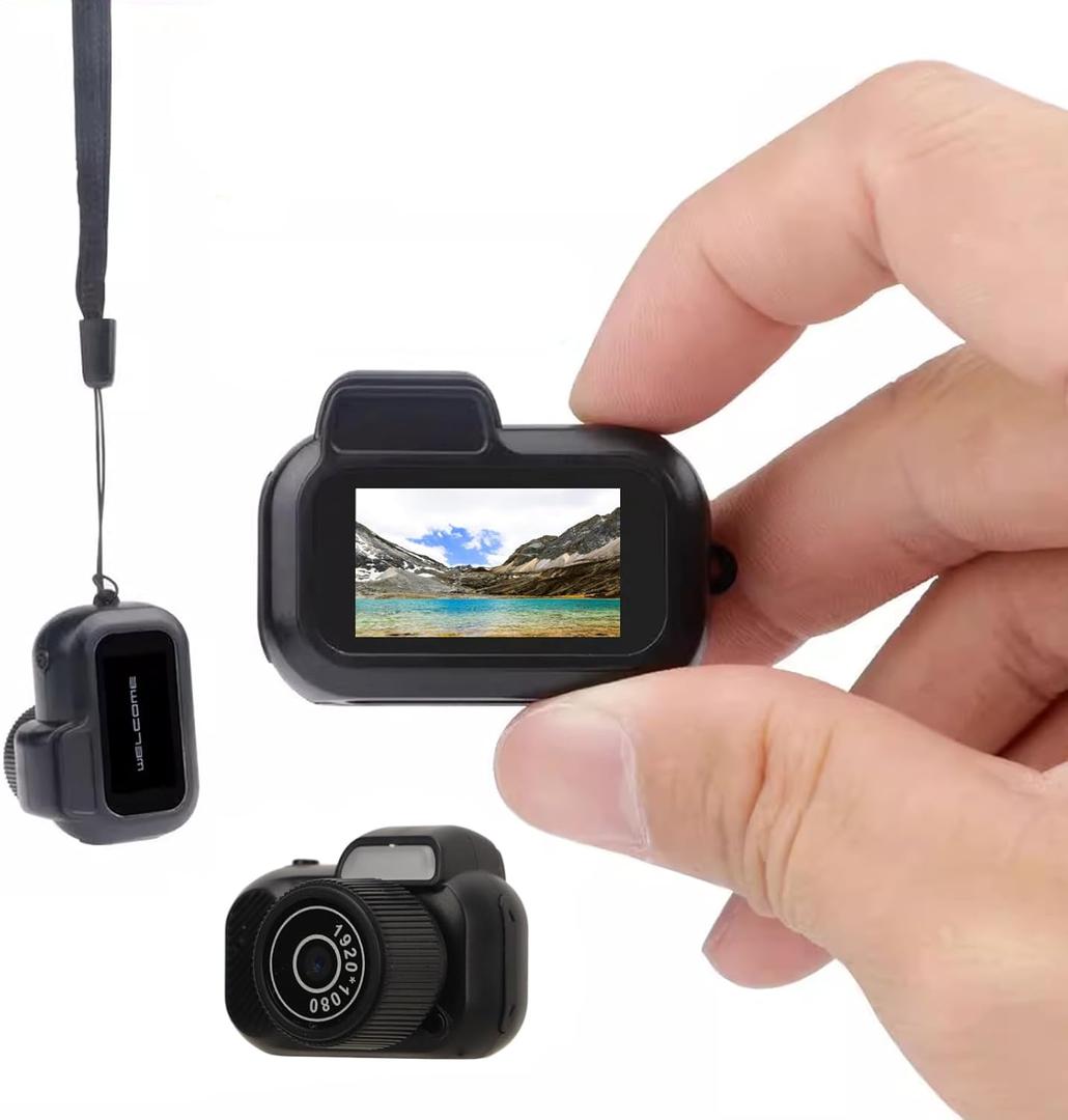 Mini Keychain Camera, 1080P 2MP Mini Thumb Sized Camera Keychain, Micro Video Camera Camcorder, with 100 Mins Battery Life, for Students, Kids