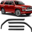 in-Channel Rain Guards Compatible with Toyota 4Runner 2010-2024, Extra Durable Side Window Deflectors, Wind Deflectors, 2024 4Runner Sun Rain Guard Black 4 PCS