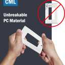 CML Mid-Size Decorator Wall Plates, 20 Pack Electrical Outlet Receptacle Covers, 1-Gang Switch Plates, Midway Size 3.18 x 5, Impact Resistant, Gloss Finish, White