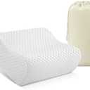 AM AEROMAX Travel Contour Memory Foam Pillow, Cervical Pillow for Neck Pain Relief, Neck Orthopedic Sleeping Pillows for Side, Back and Stomach Sleepers.