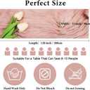 2 x 2 PCS Dusty Pink Table Runner,Rustic Boho Cheesecloth Table Runner,35x120 Inches Runners for Tables, Pefect for Mothers Day Wedding Baby Shower Birthday Party Home Decorations