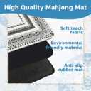 Vintage Black and White Mahjong Mat for Table 31.5 X 31.5 in, Gifts for Mahjong Players, Traditional Oriental Chinoiserie Chinese Anti-Slip Table Cover Tablecloth for Poker Board Card Tile Game