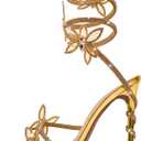 sexytag Diamante Heels Butterfly Wrap Around Strap Fantasy Rhinestone Sparkly Stiletto Heel Sandals, Size 7