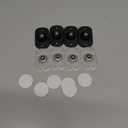 TRVL FIELDER Self Adhesive Caster Wheels, Appliance Rollers Appliance Slider for Kitchen, 360° Swivel Small Casters - Solve Coffee Maker Small Appliances Countertop Sliding (Black, Clear - 8 PCS)