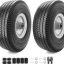 10" Solid Tires, 4.10/3.50-4 Tire and Wheel Flat Free, 5/8" Bearings
