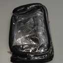 Clear Backpack for Stadium Events Clear Backpack 12x12x6 with Front Pocket for Concert Sport Fashion Women Backpack Events Work Travel (Black)