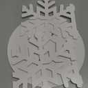 Lallisa 12" Snowflake Frozen Cake Stand White 3D Snowflake PVC Cake Decorations with Engraved Snow Themed Holder Winter Dessert Stand Centerpieces for Frozen Winter Birthday Party Supplies