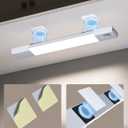EZVALO 3 Pack 8 Motion Sensor Light Indoor, Wireless Under Cabinet Lighting, 30 LED Rechargeable Closet Lights, Dimmable, 3 Color Temperatures, Counter Lights for Wardrobe, Pantry, Bedroom, Kitchen