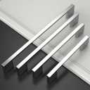 Amerdeco 10 Pack Polished Chrome Cabinet Pulls 5 Inch(128MM) Hole Centers Kitchen Cabinet Handles Cabinet Hardware Kitchen Handles for Cabinets Cupboard Handles Drawer Pulls ZH0060