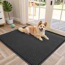 OLANLY Front Door Mat Indoor Outdoor Entrance, Waterproof Heavy Duty Doormat, Fade Resistant, Low Profile, Easy Clean Patio Porch Welcome Floor Mats for Entry, 40x32, Charcoal Grey