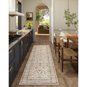 Washable Runners for Hallways Kitchen Rug: 2'x6' Kitchen Runner Stain Resistant Non Slip Low Pile Soft Carpet Runners for Hallways Bedroom Entryway Indoor Beside Bathroom Laundry Room