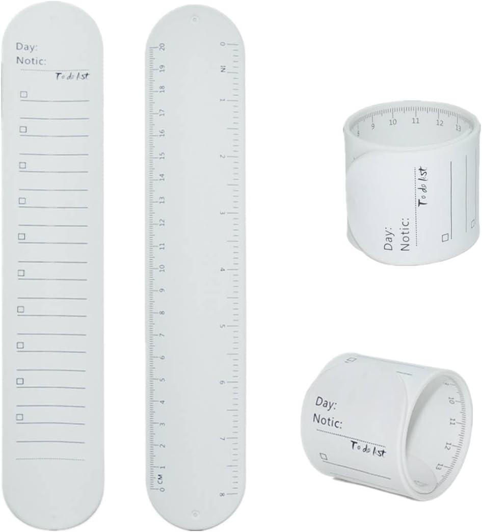 4PCS Wearable Silicone Memo Wrist Band Reusable Waterproof Erasable