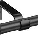 Black Curtain Rods for Windows 66 to 120 - 5/8 Inch Heavy Duty Curtain Rod Set - Rustic Blackout Drapery Rods with Brackets - Extra Long 137inch - Matte