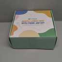 Fimibuke Bento lunch Box Set for Kids Adult with 8oz Insulated Food Jar, Lunch Bag & Sauce Cup, Leakproof Dishwasher Safe Toddler Lunch Food Container with 3-4 Compartment for School Girls Boys (A8.Bright Coral & Teal)