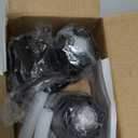 Coolfell Metal Matte Black Shower Knob 3 Piece Replacement, Compatible with Price/Pfister Verve Tub Shower Handle, 3 Faucet Handle Trim Kit, 12 Point Broach Shower Knobs, Height 2.35 in Width 2.35 in