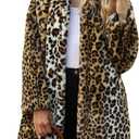 TOPONSKY Womens Winter Warm Lapel Faux Fur With Inner Lining & Buttons Coats (XX-Large, Cd Leopard Brown)