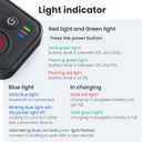 Bluetooth Remote Control Compatible with Insta360 X5/X4/X3/Go 3S/ACE pro 2/ACE Pro/ONE X2/GoPro Hero 8/9/10/11/12 Cameras and Phones - 50M Range Smart Action Accessories