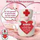 BackURyear Women Nurse Appreciation Gifts, Thank You Christmas Birthday Gift for RN NP CNA Nurse Week Day Graduation Retirement Hospital Nursing School Student Present, Handmade Crochet Gnome