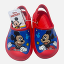 9-10 DUAL Sz MICKEY MOUSE CLOGS RED