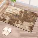 Kelarea 2'x3' Brown Entryway Rug, Washable Abstract Small Rugs Non-Slip Low Pile Throw Rugs for Kitchen Floor, Front Door, Bedroom Bedside