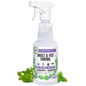 Peppermint Oil Insect & Pest Control Spray  16oz Natural Plant-Based Bug Killer for Spiders, Ants, Flies, and Other Insects, Safe for Home & Kitchen Use