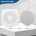 97011727 Bathroom Exhaust Fan Cover Replacement, S97011727 Kitchen Exhaust Fan Cover, 11.5" x 11.5" Wall Ventilation Fan Grille with S99010042 Kitchen Exhaust Fan Filter Fits 509S-C