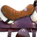 Harrison Howard Trail Seat Saver Western Tack Saddle Ride-on Pad with Cushion Bottom Helps Distribute Back Pressure (Brown)