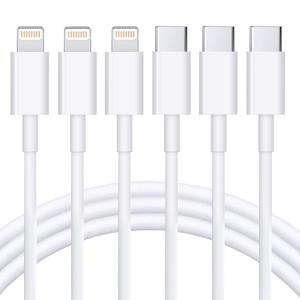 RCTech USB C to Lightning Cable 3Pack 10FT [MFi Certified] Type C Power Delivery Fast Charging Cord for iPhone 14/13/12/11/XS/XR/X/8/iPad