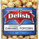 It's Delish Gourmet Cinnamon Caramel Popcorn by Its Delish, 16 OZ Jumbo Container Caramel Corn Air Popped Sweet & Crunchy Glazed Carmel Corn Snack - Gluten Free, Vegan, Kosher, 1 Count (EXP 05/11/28)