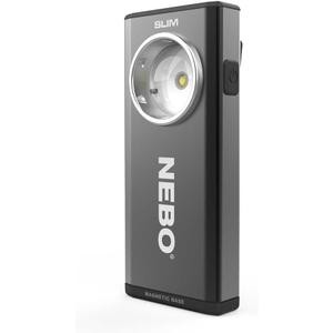 NEBO Slim Work Light, USB Rechargeable Bright Pocket Light with Clip (Black)