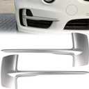 Front Bumper Grille Cover Compatible with BMW X5 F15 2014-2018 Lower Bumper Face Bar Grille Trim Left & Right, Replaces 51117303113 51117303114 BM8261234 BM8261233 (Silver)