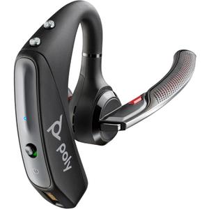 Poly Voyager 5200 Wireless Headset (Plantronics) - Single-Ear Bluetooth Headset w/Noise-Canceling Mic - Ergonomic Design - Voice Controls - Lightweight - Connect to Mobile/Tablet via Bluetooth