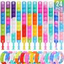 Kids Party Favors Pop Fidget Toys Bulk Its 24 Packs Fidget Bracelet It Birthday Party Favors for Goodie Bags Stuffers for Kids Classroom Prizes Poppers End of Year Student Gifts Girls Boys Trinkets