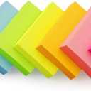 Sticky Notes 1.5x2 inch Bright Colors Self-Stick Pads 8 Pads/Pack 100 Sheets/Pad Total 800 Sheets