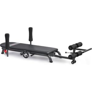 Sunny Health & Fitness No-Hang Inversion Decompression Table for Back Pain Relief, Adjustable Stretch Table, 400 LB Capacity