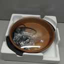 OVENTE 12 Inch Electric Skillet and Frying Pan with Nonstick Coating, 1400W Power, Adjustable Temperature Control, Tempered Glass Lid with Vent and Cool Touch Handles, Copper SK11112CO