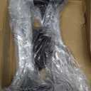 8 Pack - 9 inch Black Hidden L Shelf Bracket (1/5 Inch Thicked) Iron Floating Shelf Brackets Rustic Industrial Metal Brackets for Shelf Support