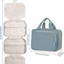 Narwey Hanging Toiletry Bag for Women Travel Makeup Bag Organizer Toiletries Bag for Travel Size Essentials Accessories Cosmetics (Greyish Blue (Medium))