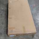 IDEALHOUSE 47" Round Dining Table for 4, Kitchen Dining Room Table with Sturdy Metal Frame, Wood Circle Kitchen Table for Space Saving -Brown