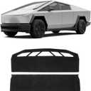 KUST Black Dash Cover for Tesla Cybertruck 2024 2025 2026 Polyester Dashboard Cover Non-Slip Interior Accessories for Tesla Cybertruck Custom Fit Dash Mat Sunshade Windshield No Glare