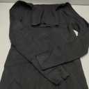 v28 Women Turtleneck 1/2 Half Sleeve Highly Stretchy Ribbed Knit Fitted Sweater (Black, M)