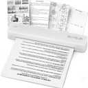 Portable A4 Thermal Printer, Inkless Mobile Printer with Bluetooth for iOS/Android & USB for PC/Mac, 203 DPI Clear Text for Documents, Travel & Office, Supports A4/Letter/Legal Thermal Paper
