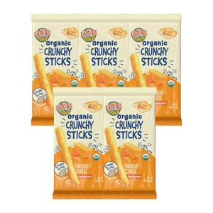 Earth's Best Organic Baby Food, Dissolvable Teething Snack for Babies 6 Months and Older, Cheddar Cheese Crunchy Sticks, .56 oz Pack (Pack of 5) (EXP 12/31/26)