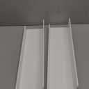 IEEK 2 PCS White Acrylic Floating Shelves Display Ledge,Wall Mounted Nursery Kids Bookshelf,15 Inch Bathroom Wall Shelf and Storage Rack,5mm Thick U Shelf